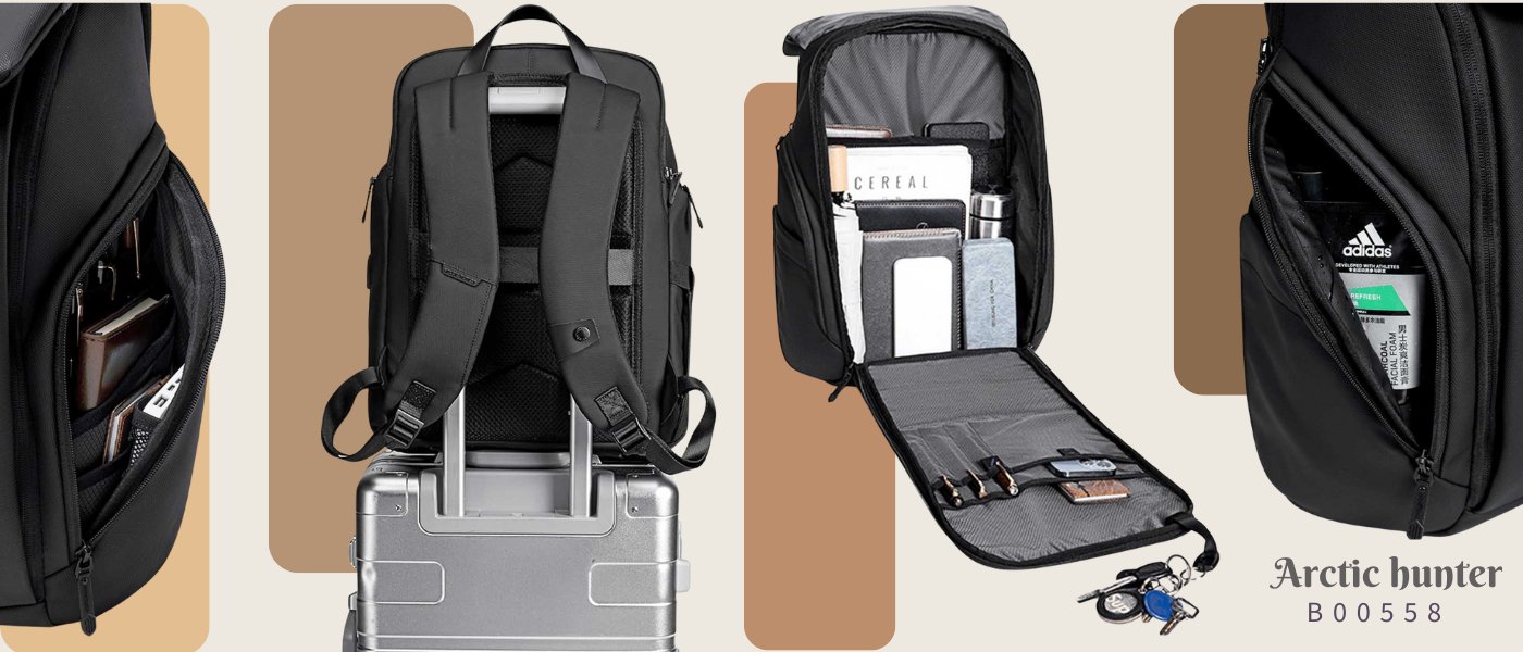 کوله پشتی آرکتیک هانتر مدل Arctic hunter B00558 مناسب لپ تاپ 15.6 اینچی